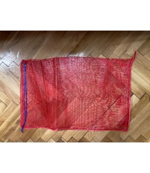 Zsák 50*80 piros szájbekötős dréher szövésű 25kg