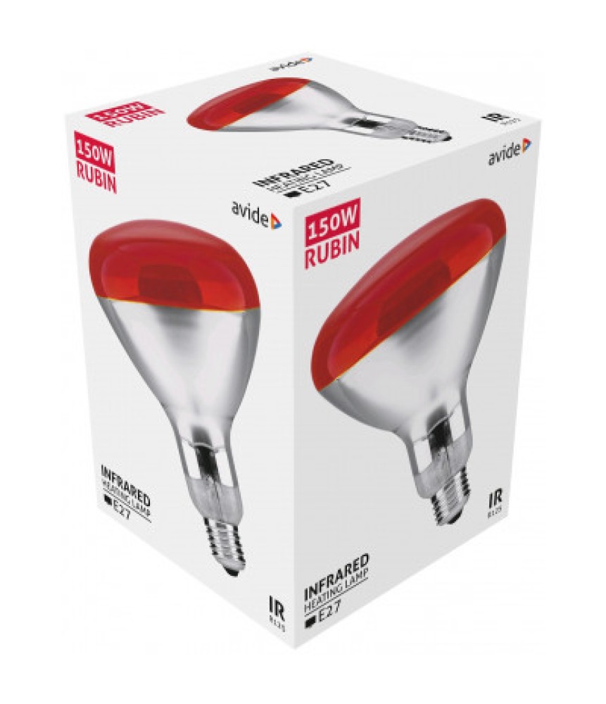AVIDE Infraizzó E27 piros 150 W AVIDE Infraizzó E27 piros 150 W