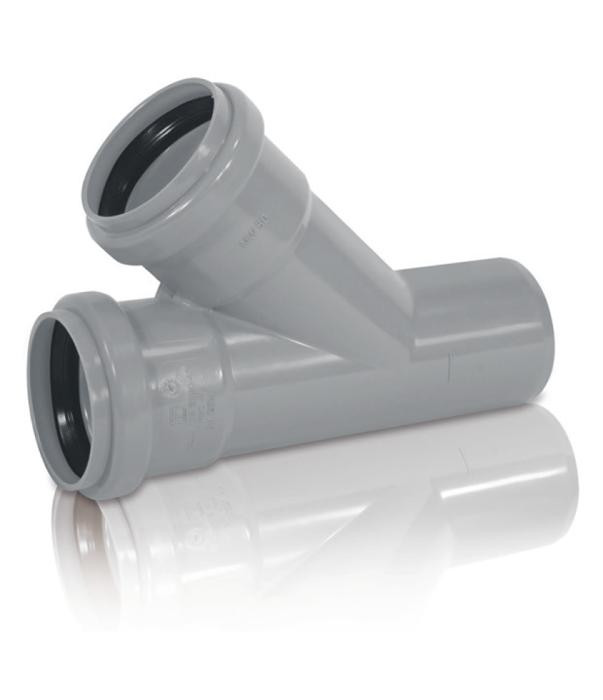 PVC lefolyó ág 50/32*45° PVC lefolyó ág 50/32*45°