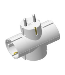 Hálózati adapter T-elosztó vízszintes