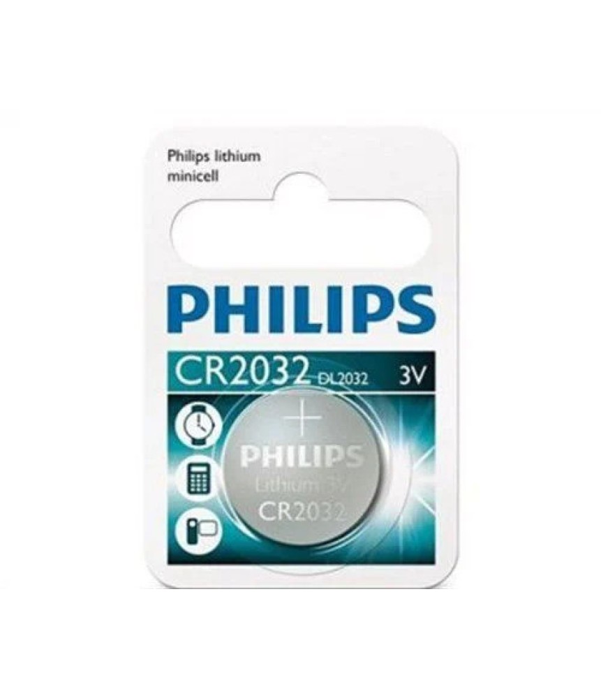 Philips lithium CR2032 3V gombelem Philips lithium CR2032 3V gombelem